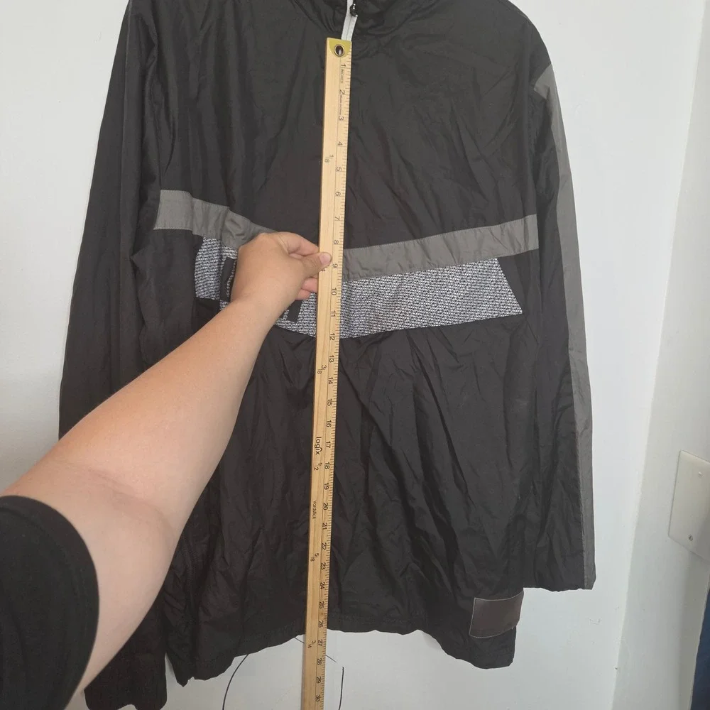 Puma Mens Training Quarter Zip Windbreaker Jacket Black Grey Logo Size Large